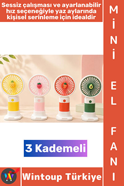 Wintoup #Vantilatör Gündelik Çanta Boy Seyahat Tipi Kompakt Taşınabilir Hafif...