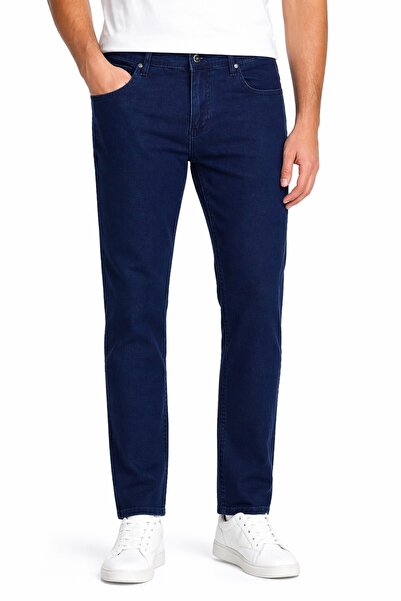 DYNAMO Ανδρικό παντελόνι τζιν με κυψελωτή πλέξη και κανονική εφαρμογή BGL-ST0...