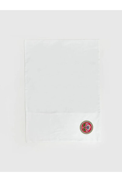 LC Waikiki Λευκή Βαμβακερή Μαξιλαροθήκη με Κέντημα Λουλουδιών, Σετ 2 τεμαχίων...