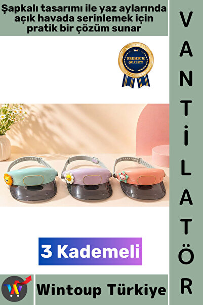 Wintoup #Vantilatör Gündelik Çanta Boy Seyahat Tipi Kompakt Taşınabilir Hafif...