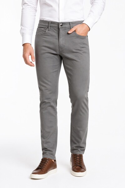 DYNAMO Ανδρικό παντελόνι καμβά με 5 τσέπες σε κανονική γραμμή BGL-ST05360