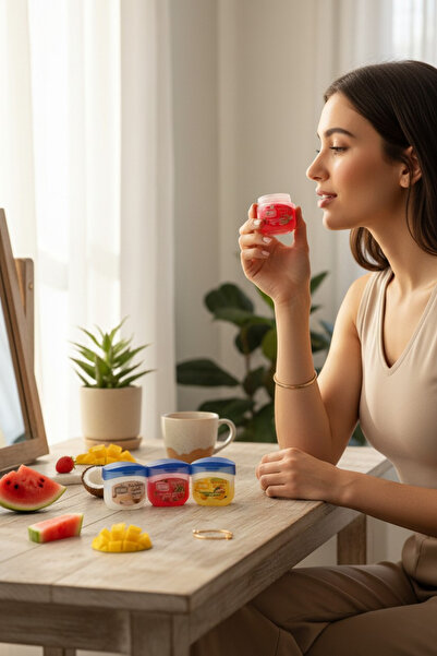 CosmArabic SFR Color Ananas Şeftali Karpuz ve Portakal Aromalı 4 ‘lü Nemlendi...