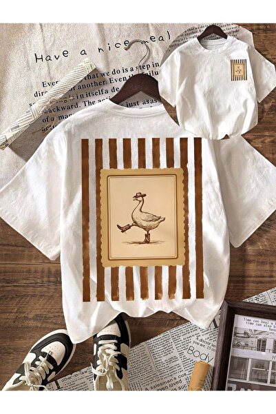 LELVANİ Γυναικείο μπλουζάκι με στάμπα πάπιας με καπέλο