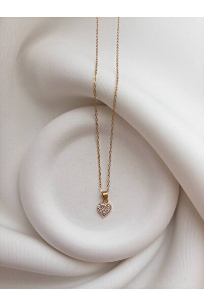 Minne Jewelry-Accessory Heart Necklace - Heart Necklace with Zircon Stones - ...