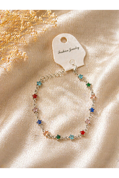 BERF JEWELLERY سوار ذهبي مرصع بالنجوم الملونة