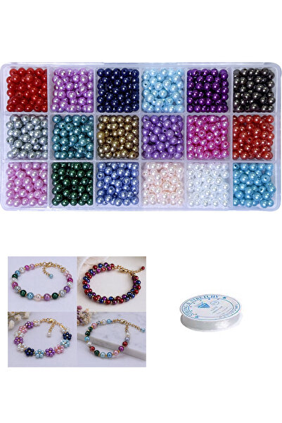 By MO Accessories 18 Χρώματα Πέρλες Χάντρες 6 χιλιοστών Σχεδιάστε το δικό σας...