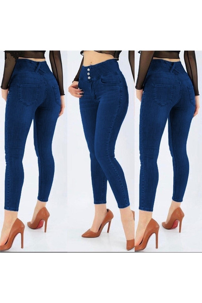 DRESSIFY WOMEN’S FASHION Ψηλόμεσο τζιν παντελόνι από λύκρα