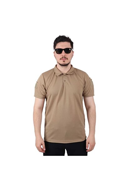 KORDAK Tricou tactic Lacost cu guler polo, bej