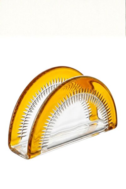 Layan Home Solis Glass Napkin Holder - Amber