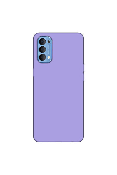 bewn Oppo Reno 4 Uyumlu Lila Lansman İçi Kadife Telefon Kılıfı