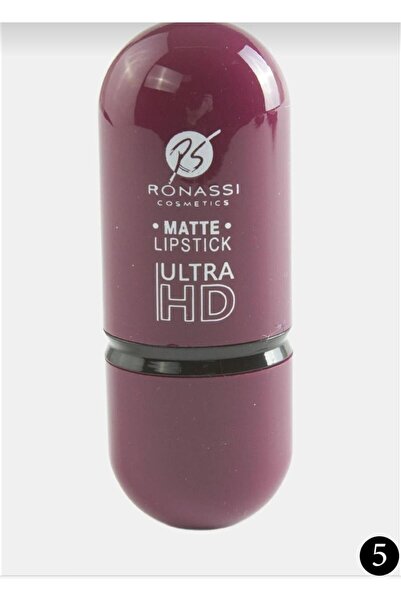 Ronassi Cosmetics Matte Lipstick Ultra HD Likit Ruj Kalıcı Mat Görünüm no: 5