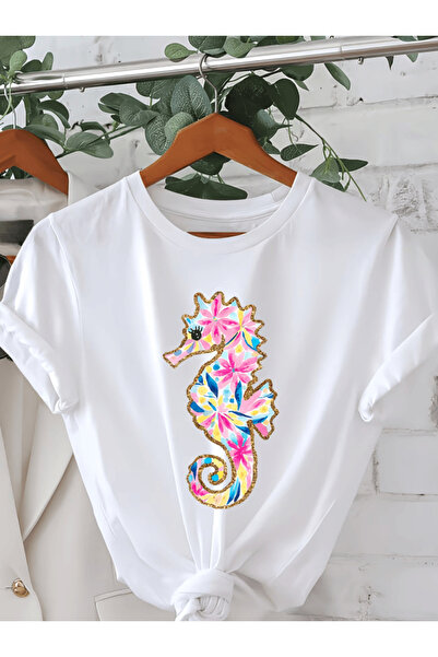 gencerco Πολύχρωμο μπλουζάκι με στάμπα αστερίας Premium Oversize