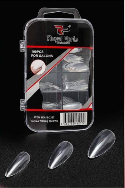 Royal Paris Cosmetics 100 Adet Salon Tipi Takma Tırnak Nail Tips Badem Form