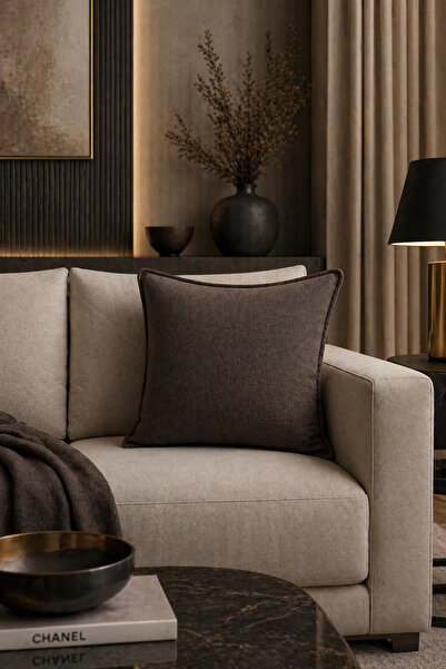 Tasarım Burnt Coffee Linen Weave—“The Hottest Shade of Elegance.”