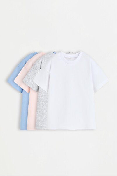 LEFTIES 4'lü düz renk t-shirt pack