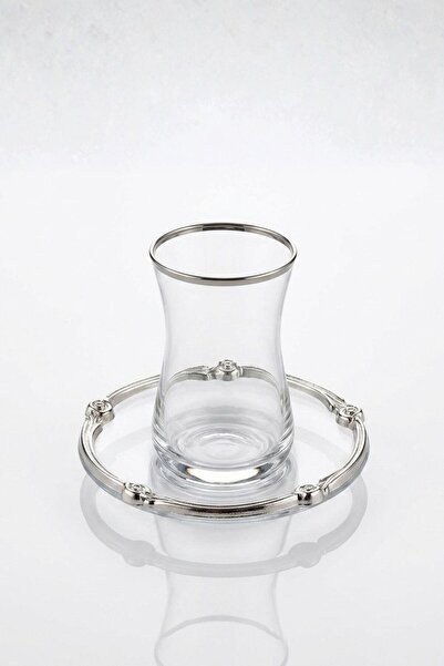 Layan Home Baroque Decor 12 Piece Glass Tea Set for 6 People