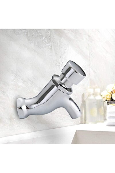 NO BRAND Επιτοίχια Αυτόματη Βρύση Εξοικονόμησης Νερού από Ορείχαλκο για Νιπτή...