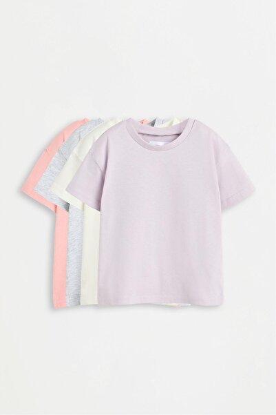 LEFTIES 4'lü düz renk t-shirt pack