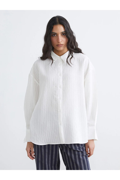 LC Waikiki Γυναικείο πουκάμισο με λευκές ρίγες
