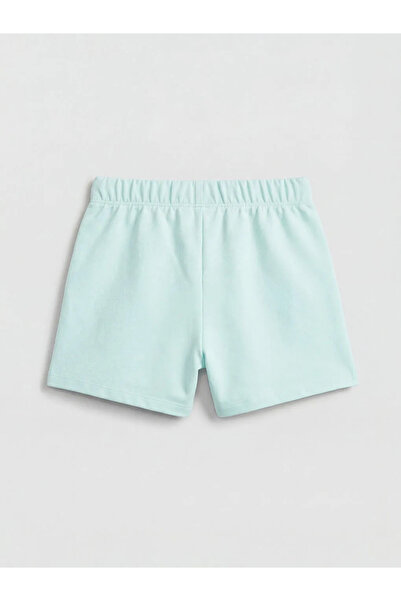 LC Waikiki Τιρκουάζ κοριτσίστικο σορτς με λουλούδια και ελαστική μέση