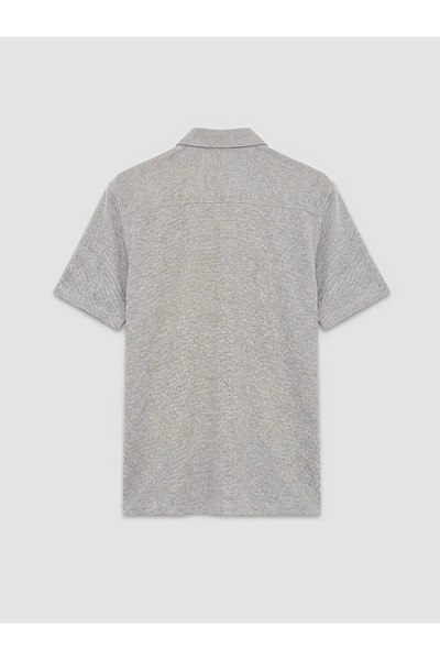 LC Waikiki Gray Regular Fit Men's Textured Shirt