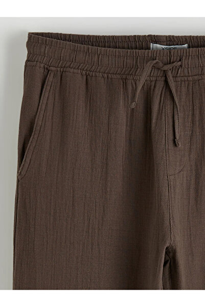 LC Waikiki Brown Loose Fit Men's Muslin Trousers