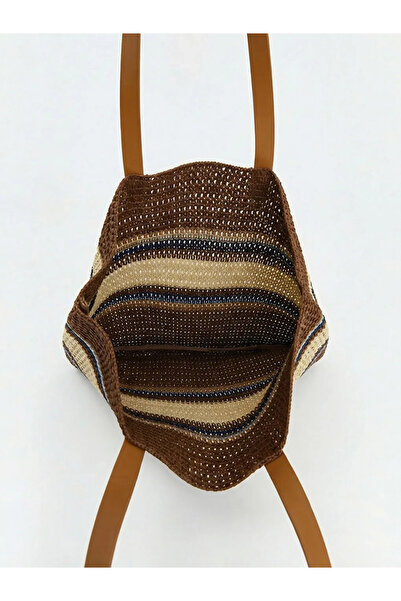 LC Waikiki Μικτή γυναικεία ψάθινη τσάντα παραλίας