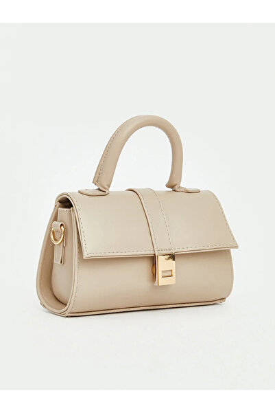 LC Waikiki Γυναικεία τσάντα ώμου σε μπεζ δερμάτινη εμφάνιση