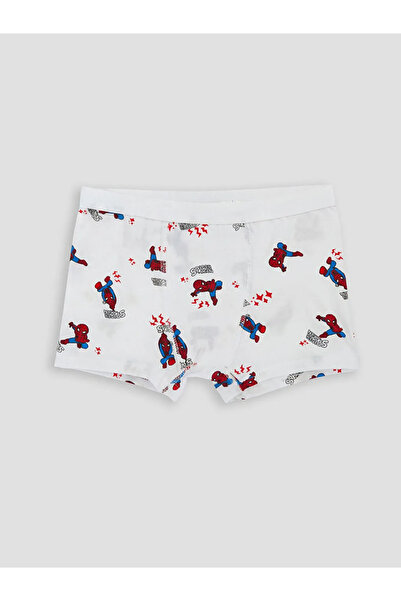 LC Waikiki Beyaz Spider-Man Baskılı Erkek Çocuk Boxer 3'lü