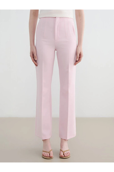 LC Waikiki Ροζ ψηλόμεσο γυναικείο παντελόνι στενής εφαρμογής