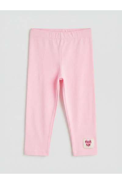 LC Waikiki Βουργουνδί χρώματος κοριτσίστικο καλσόν με ελαστική μέση, σετ 2 τε...