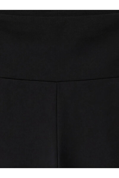 LC Waikiki Μαύρο γυναικείο αθλητικό σορτς κολάν με ελαστική μέση