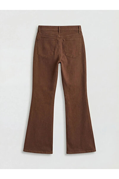 LC Waikiki Καφέ γυναικείο τζιν παντελόνι Flare