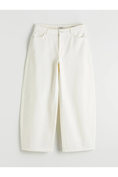 LC Waikiki Γυναικείο τζιν παντελόνι White Barrel Fit