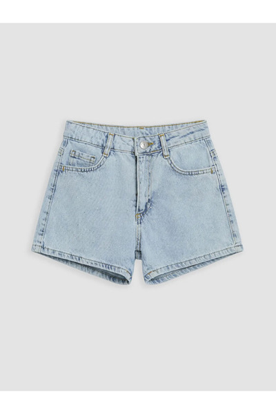 LC Waikiki Μπλε Πέτρινο Κοριτσίστικο Τζιν Σορτς