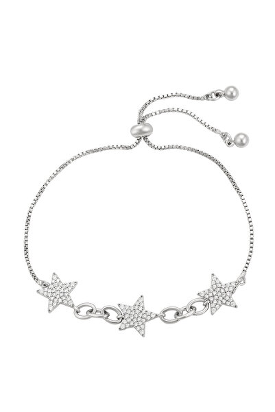 Faina Βραχιόλι με αλυσίδα τύπου box και στρας