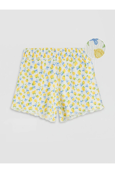 LC Waikiki Κοριτσίστικο σορτς εκρού με σχέδια