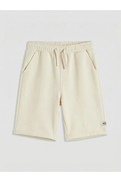 LC Waikiki Μπεζ αγορίστικο σορτς πικέ με ελαστική μέση