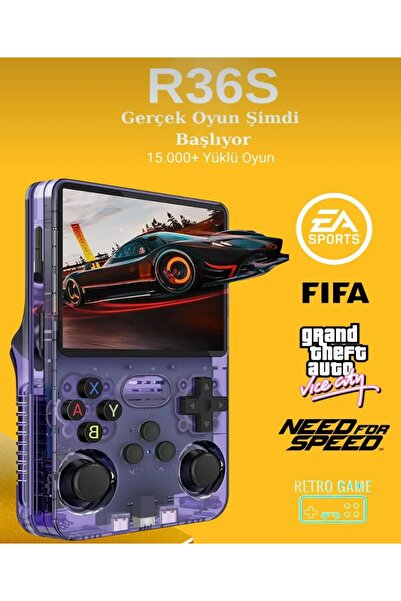 LEIDORY R36S Retro Oyun Konsolu 15.000+ Konsol Oyunu Yeni Nesil El Atarisi 64...