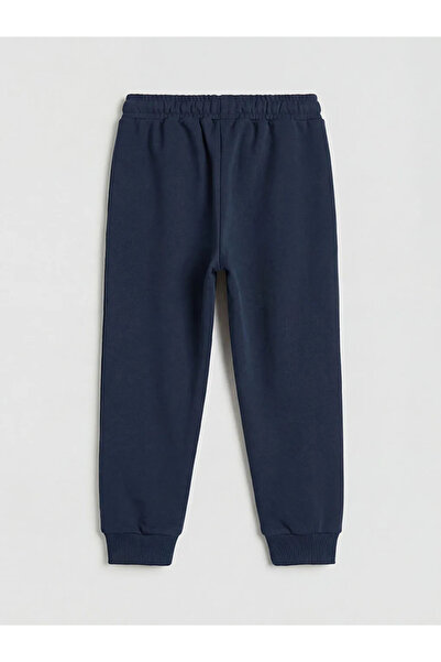 LC Waikiki Navy Blue Polo Collar Boys' Sweatshirt and Sweatpants