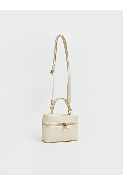 LC Waikiki Γυναικεία τσάντα ώμου σε μπεζ δερμάτινη εμφάνιση