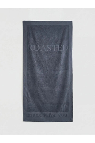 LC Waikiki Ανδρική πετσέτα θαλάσσης από βαμβάκι με στάμπα ανθρακί 70x150 εκ.