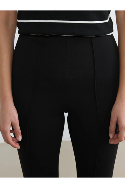 LC Waikiki Γυναικείο παντελόνι Black Skinny Fit καμπάνα