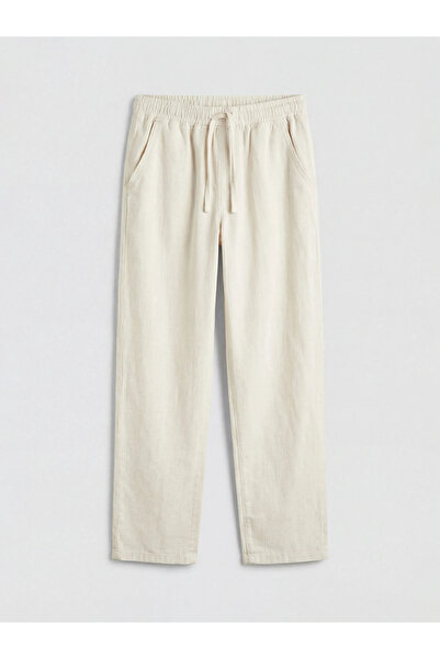 LC Waikiki Beige linen-look boy's trousers