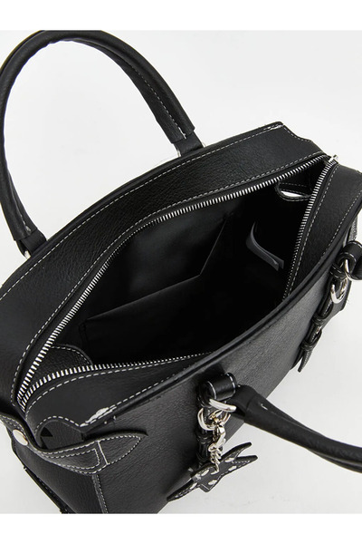 LC Waikiki Μαύρη αφαιρούμενη γυναικεία τσάντα ώμου