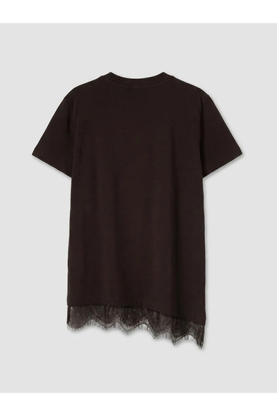 LC Waikiki Καφέ γυναικείο τουνίκ με λαιμόκοψη ποδηλάτου