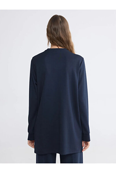 LC Waikiki Γυναικείο φούτερ τουνίκ σε μπλε ναυτικό χρώμα με απαλή υφή