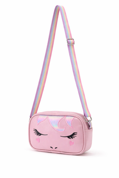 ICONE BAG Unicorn Nakışlı Kız Çocuk Çantası, Çocuk Omuz Çantası, Unicorn Çanta