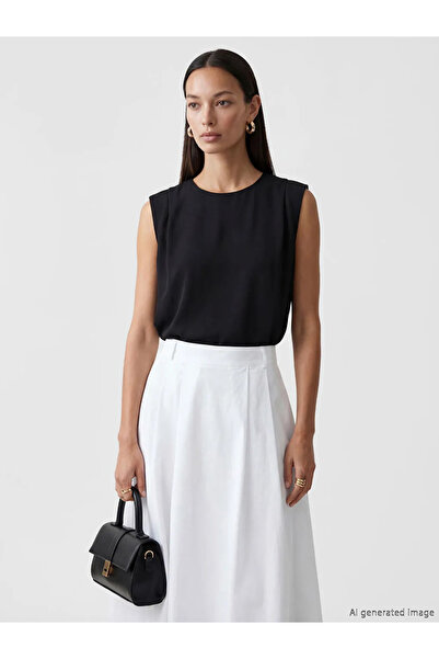 LC Waikiki Γυναικεία τσάντα ώμου Black Leather Look