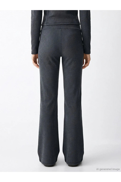 LC Waikiki Γυναικείο αθλητικό κολάν σε ανθρακί χρώμα με ελαστική μέση και φαρ...